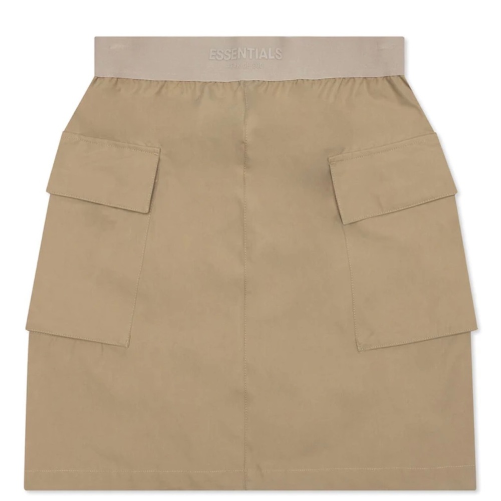 Essentials Fear of God Oak Beige Utility Cargo Pull-on Pocket Skirt Sz M/L EUC